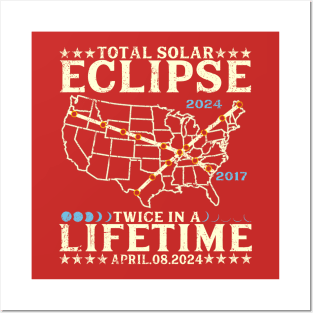 Twice In A Lifetime Solar Eclipse Shirt 2024 Total Eclipse Posters and Art